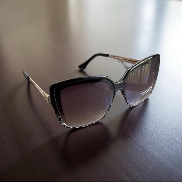 Tahari Black and Gold Sunglasses - Picture 2 of 7